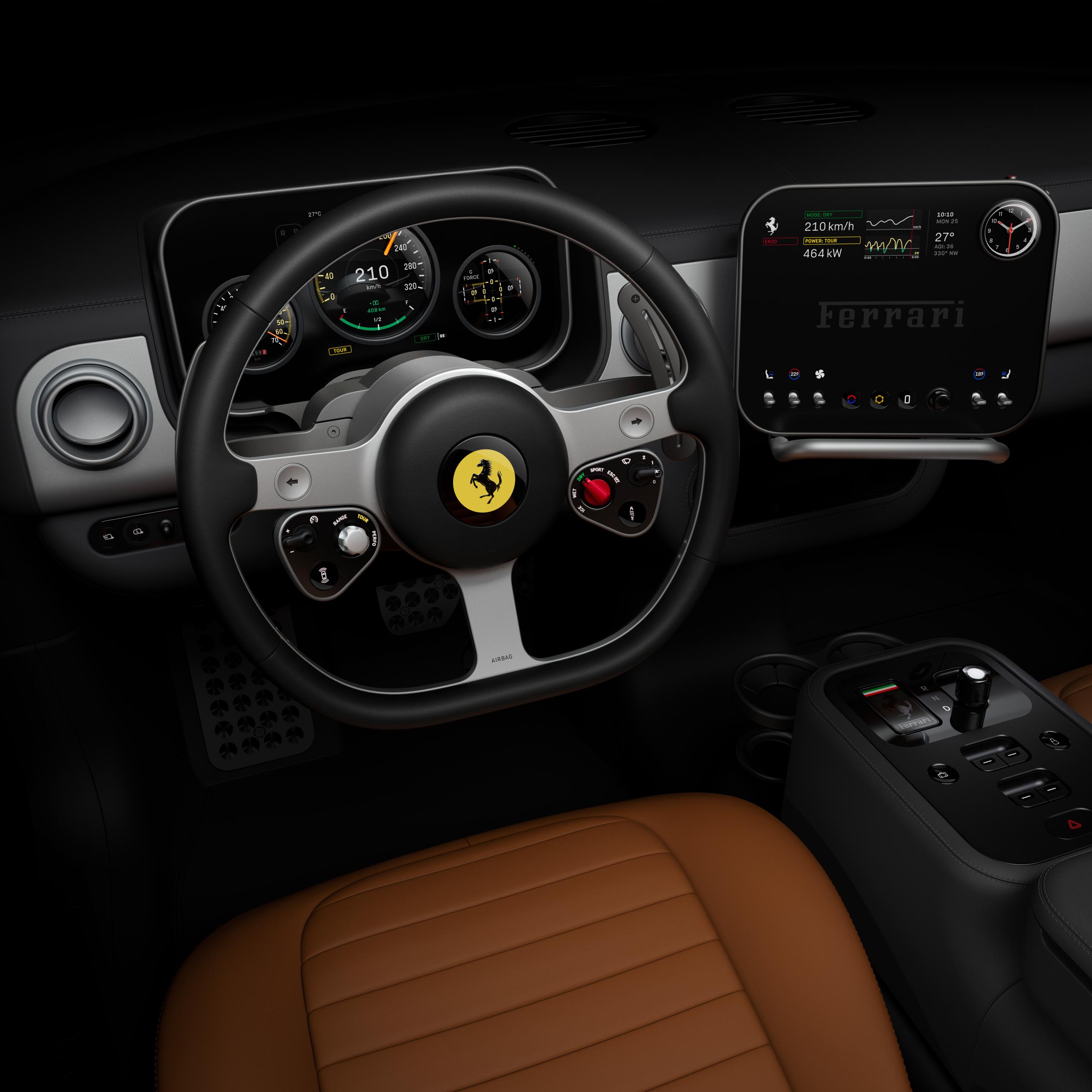 Ferrari Luce : la première Ferrari électrique dévoile son intérieur - Crédit photo : Ferrari