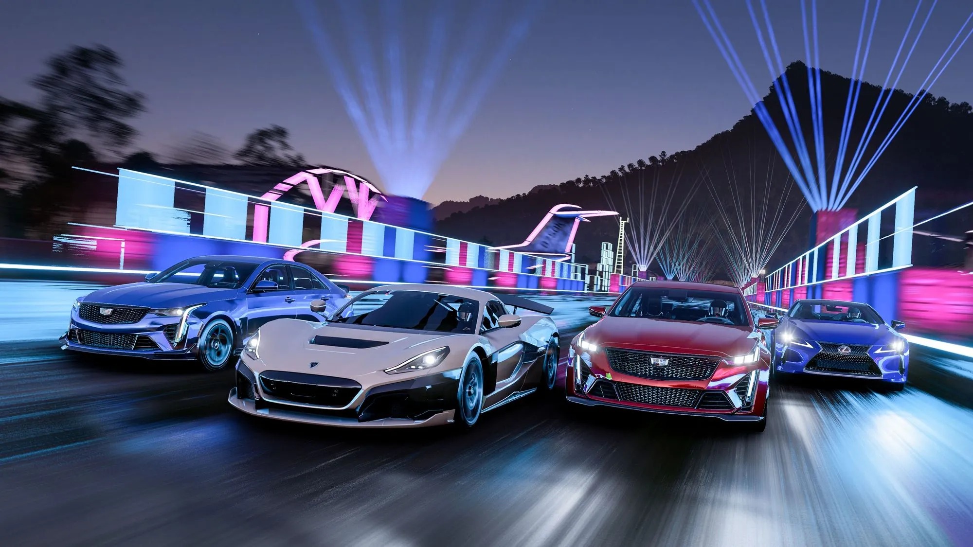 Néons et anti-lag animent les nuits de Forza Horizon 5 - Crédit photo : Forza