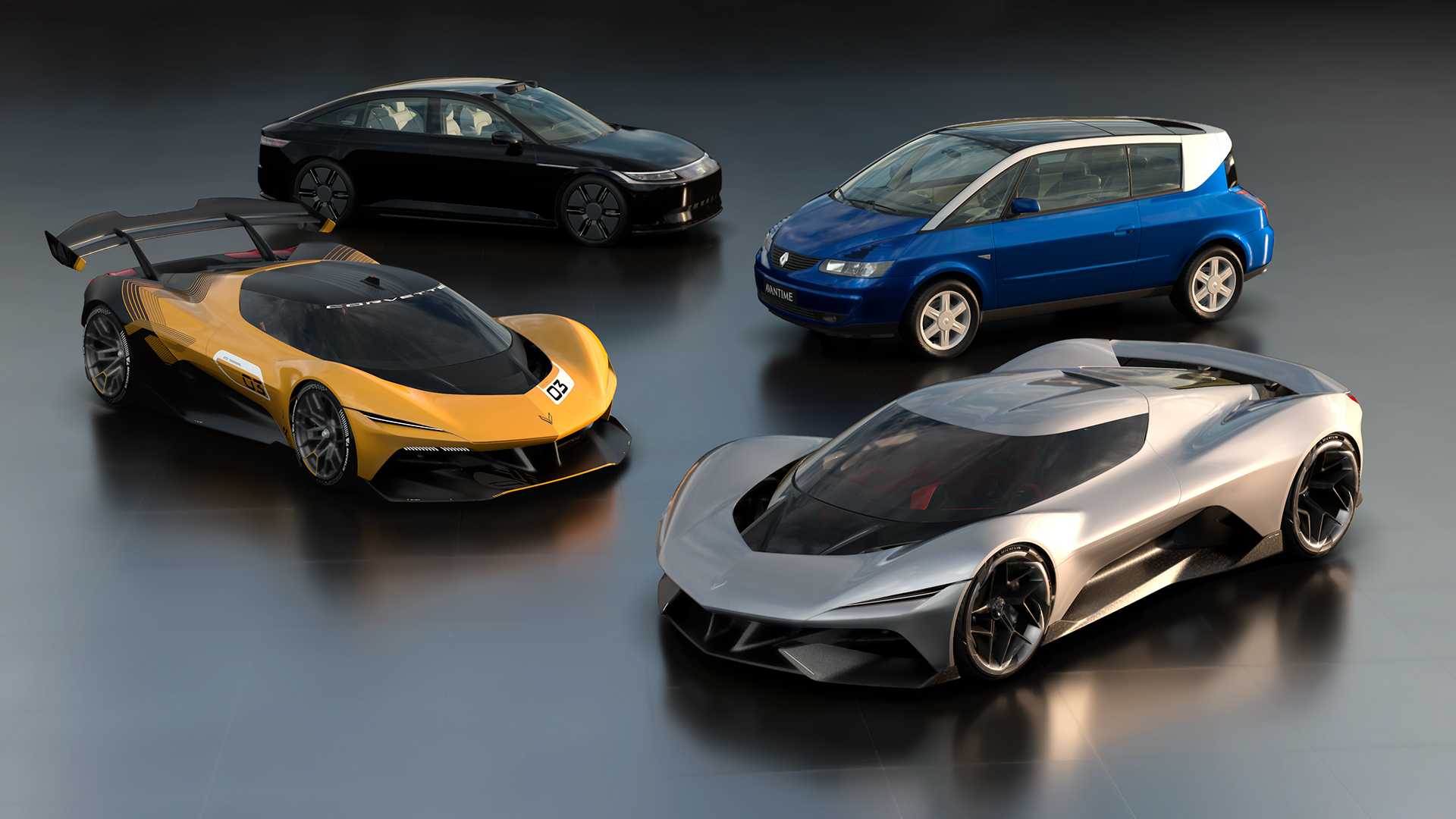 GT7 : Corvette CX, CX.R, Avantime et Afeela dans la mise à jour 1.62 - Crédit photo : Gran Turismo