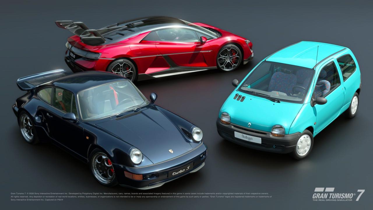 GT7 : Twingo, Yangwang U9 et 911 Turbo S 964 dans la màj 1.69 - Crédit photo : Gran Turismo