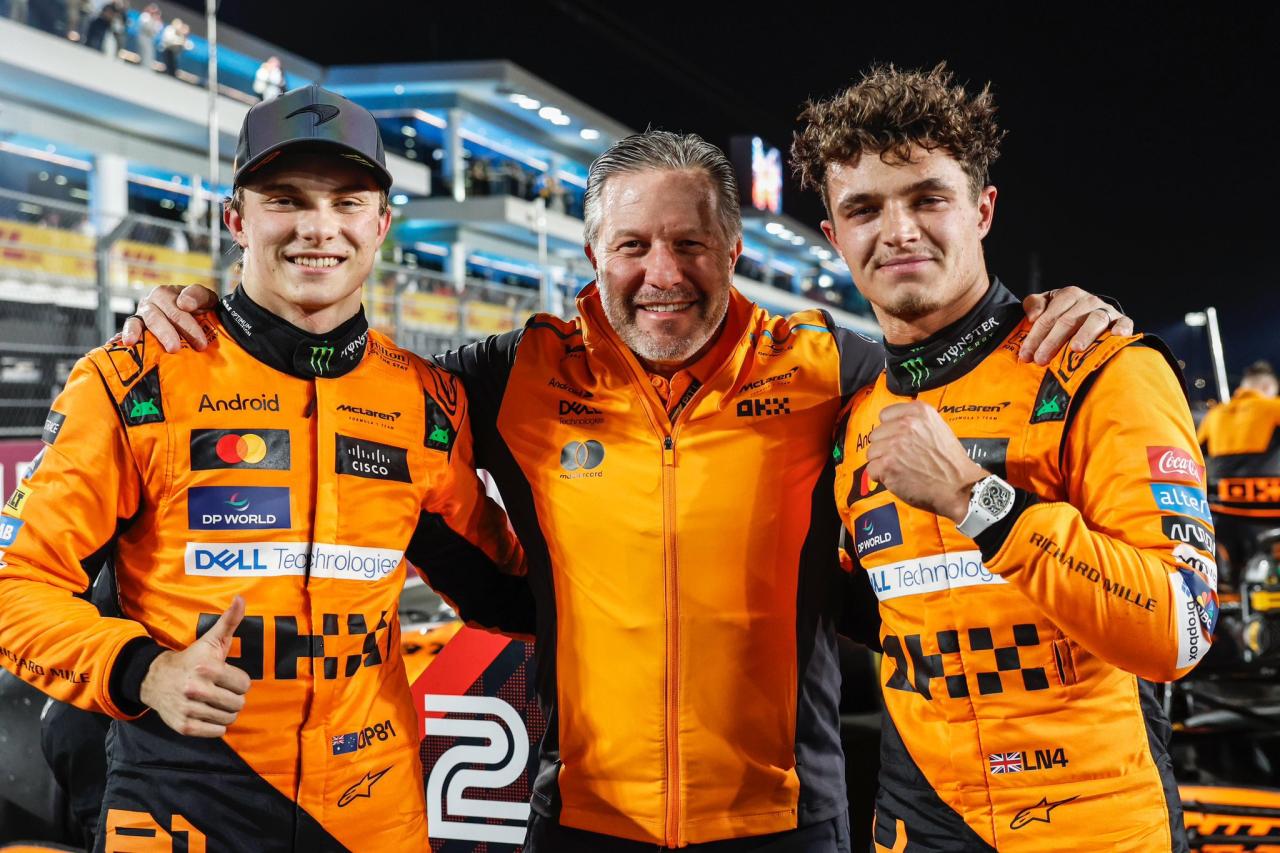 Doublé McLaren au Sprint du GP du Qatar 2024 - Crédit photo : via Zak Brown sur X