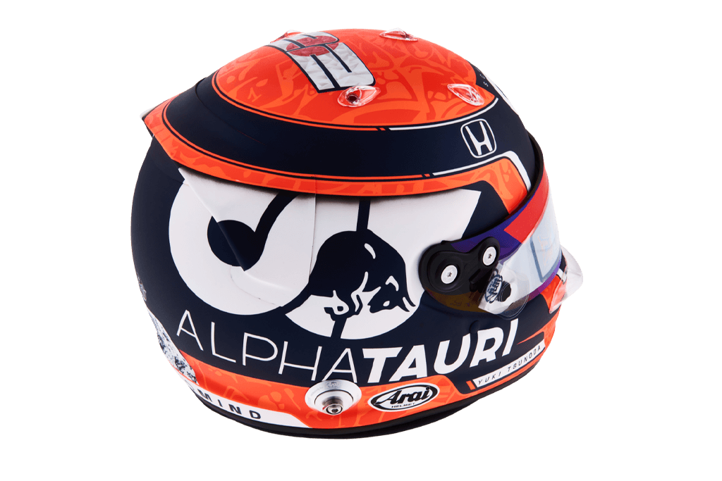 Casque de Yuki Tsunoda
