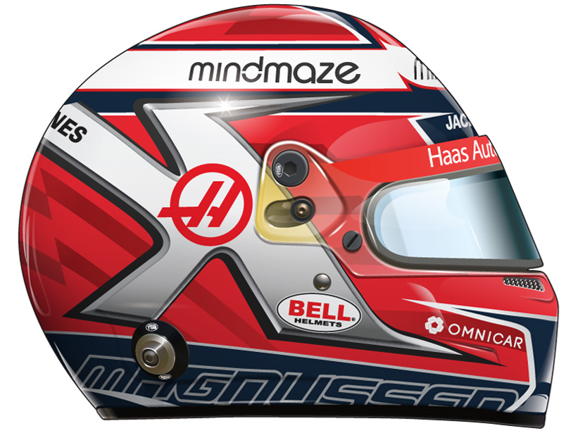Casque de Kevin Magnussen