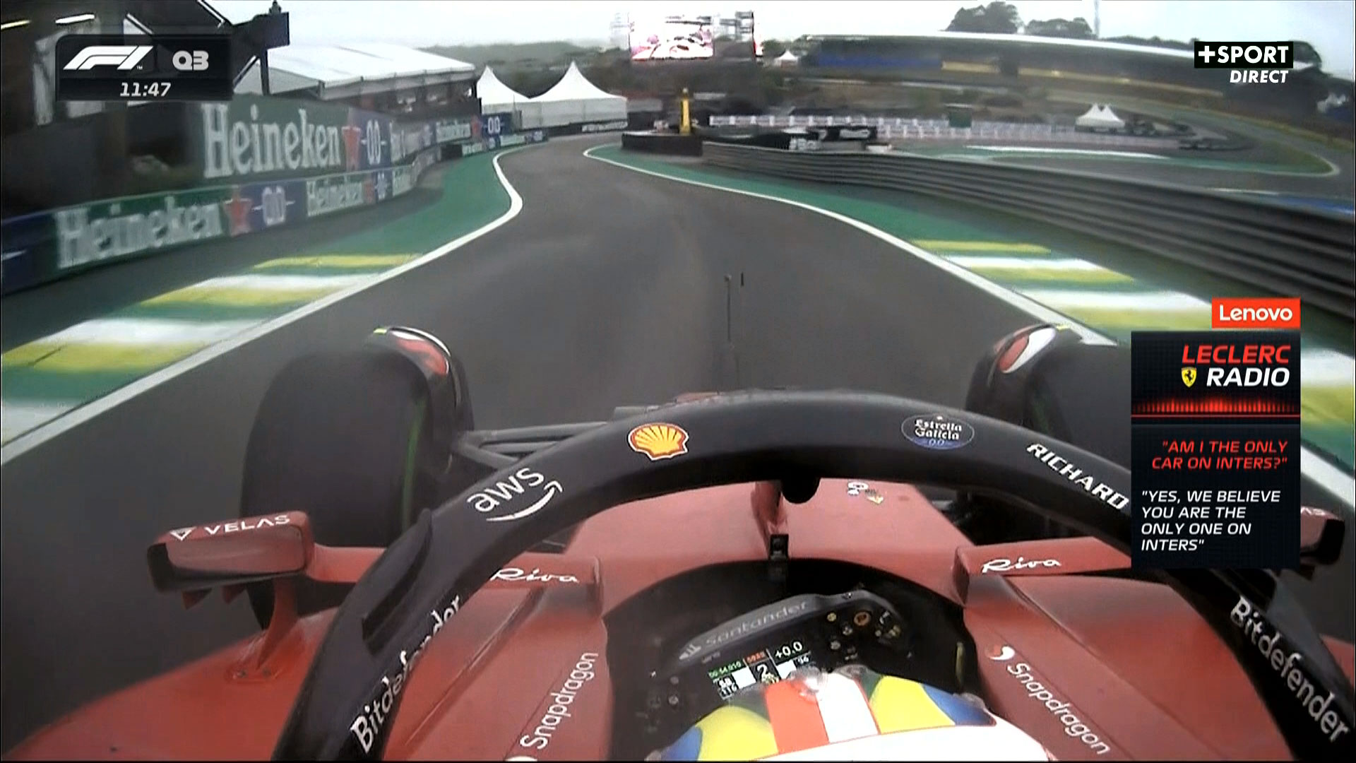 Une Q3 brésilienne chaotique pour Leclerc - Crédit photo : FOM - Canal+